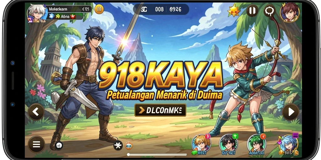 Tampilan gameplay <strong>918KAYA</strong> yang menampilkan karakter anime dalam aksi.