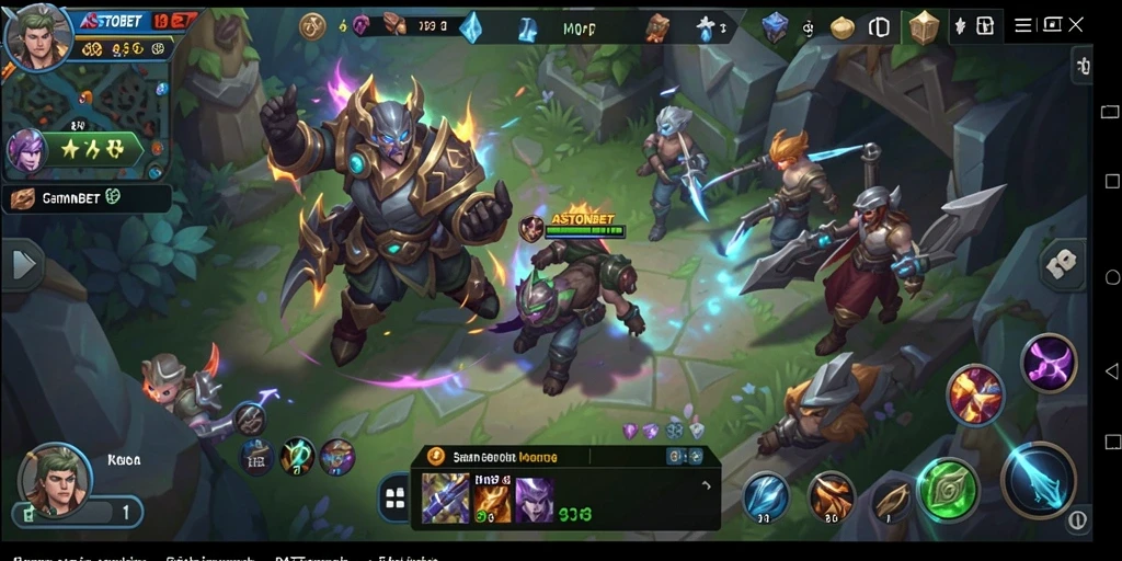 Tampilan gameplay seru di ASTONBET dengan karakter yang beragam.