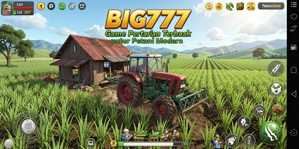 Gameplay seru BIG777 yang menggambarkan aktivitas pertanian.