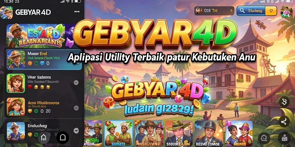 Tampilan utama GEBYAR4D yang memudahkan akses fitur Utility.