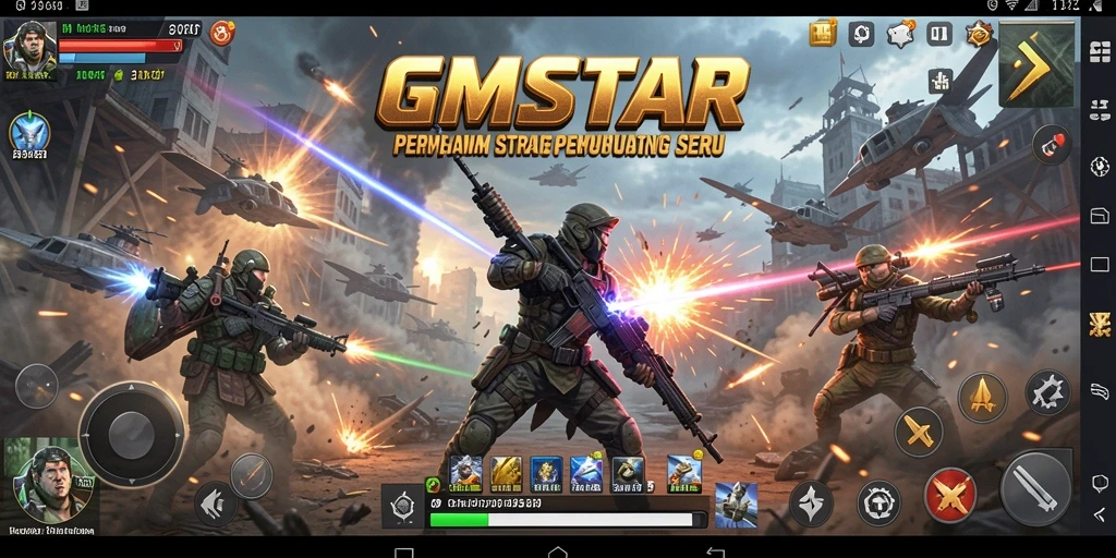 Tampilan gameplay menarik yang menunjukkan strategi pertempuran SLG.