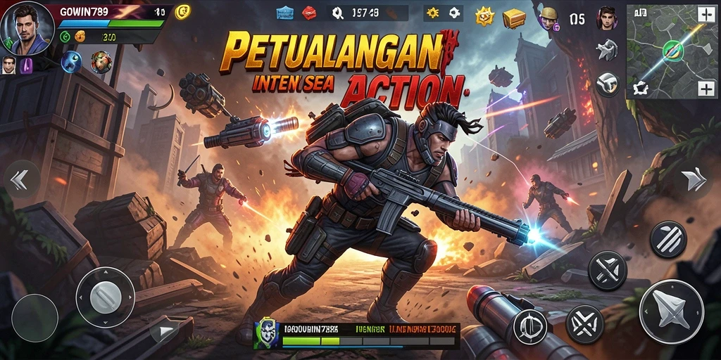 Tampilan gameplay GOWIN789 yang penuh aksi mendebarkan.