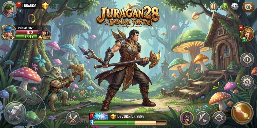 Screenshot menampilkan aksi gameplay seru dalam JURAGAN28.