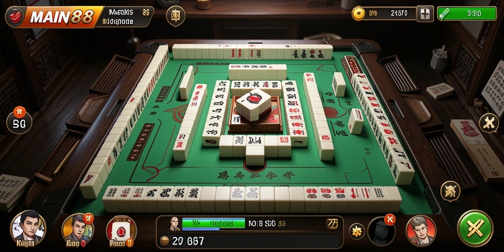 Tampilan menarik dari gameplay MAIN88 yang menghadirkan Mahjong klasik.