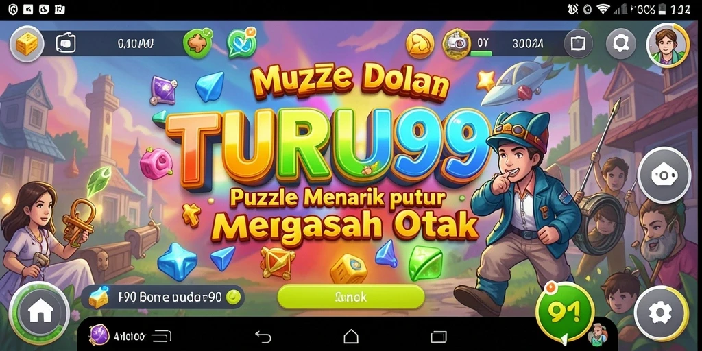 Tampilan menarik dari gameplay Puzzle TURU99 yang menantang.