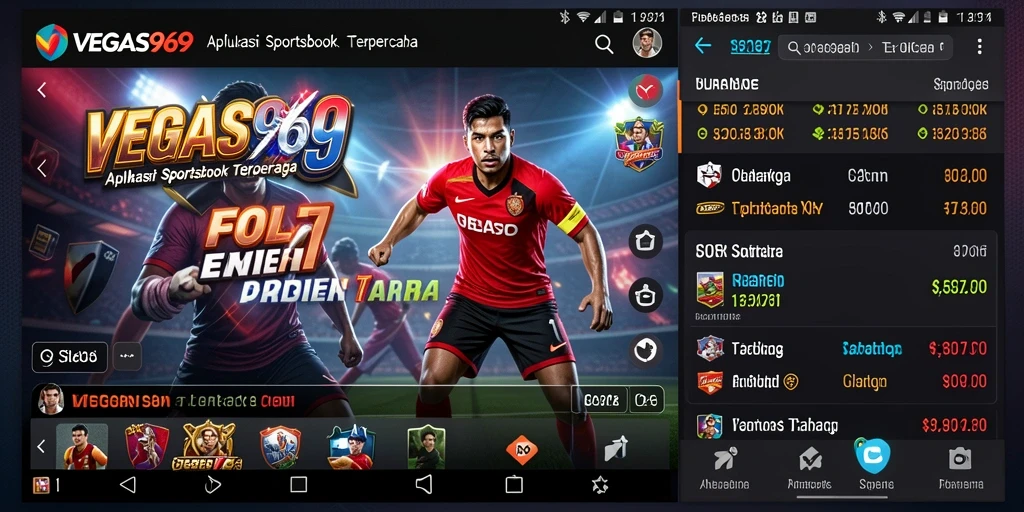 Tampilan antarmuka pengguna aplikasi Sportsbook VEGAS969.